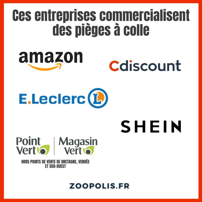 Logos des entreprises qui vendent des pièges à colle