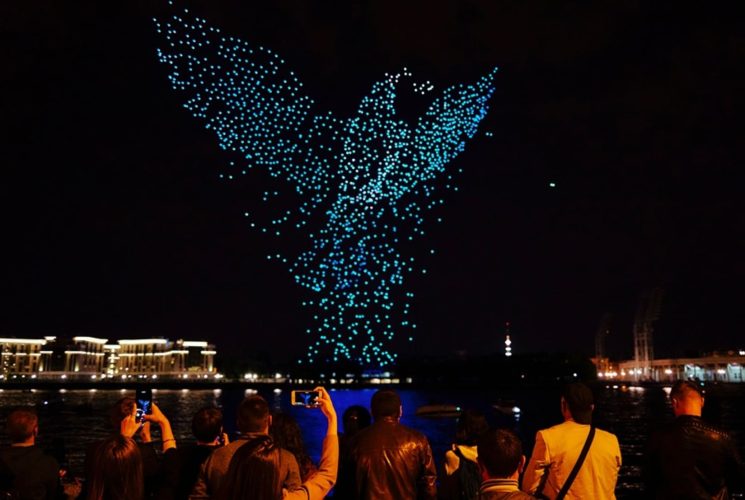 Spectacle_drone nimes 14 juillet